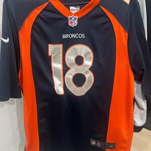 Nike Orange and Navy Men's Jersey